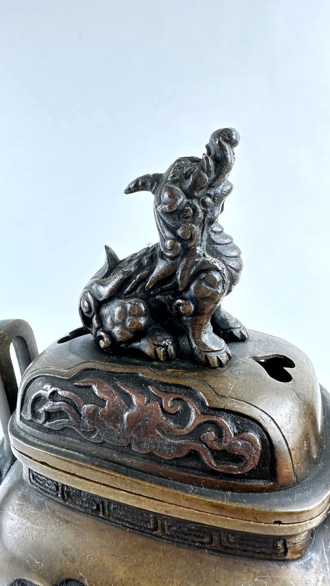 Bronze Incense Burner, Japan, Early 20th Century-photo-4