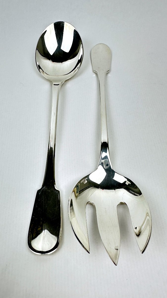 Christofle Cluny Model Salad Serving Cutlery-photo-2