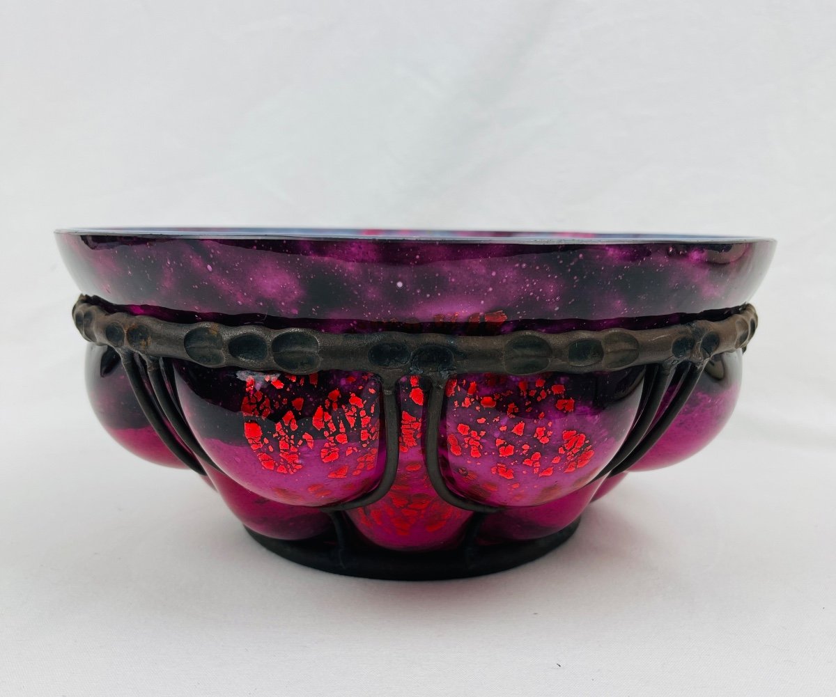 Daum & Louis Majorelle Marbled Glass Bowl Circa 1925