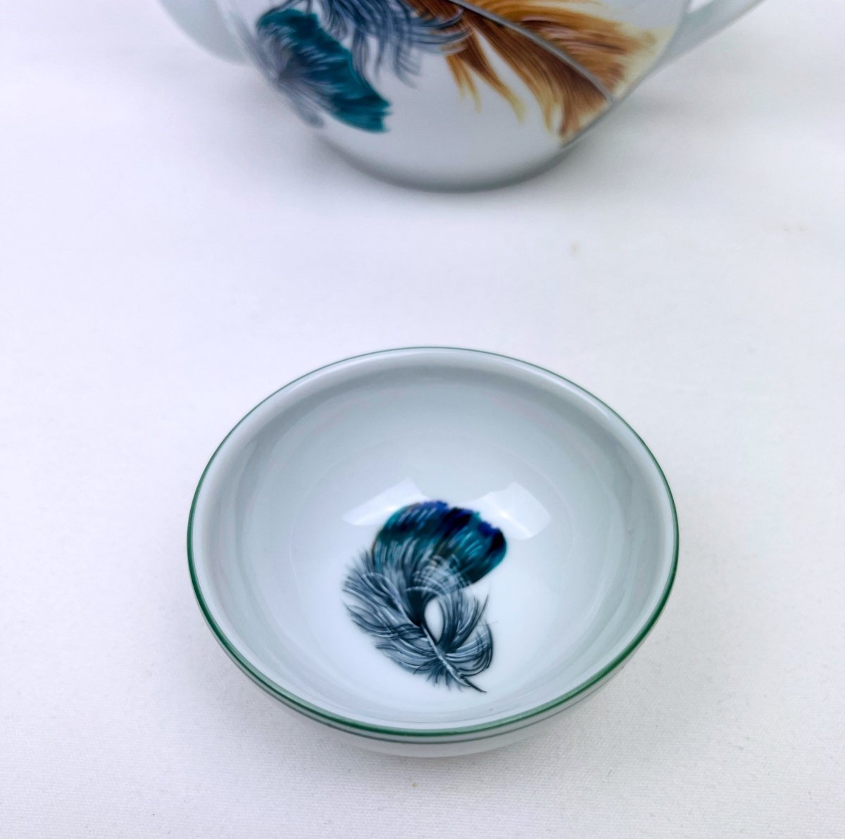 Philippe Deshoulières Porcelain Head-to-head, Feathers - Ferrières, Patrick Frey Tea Set-photo-3