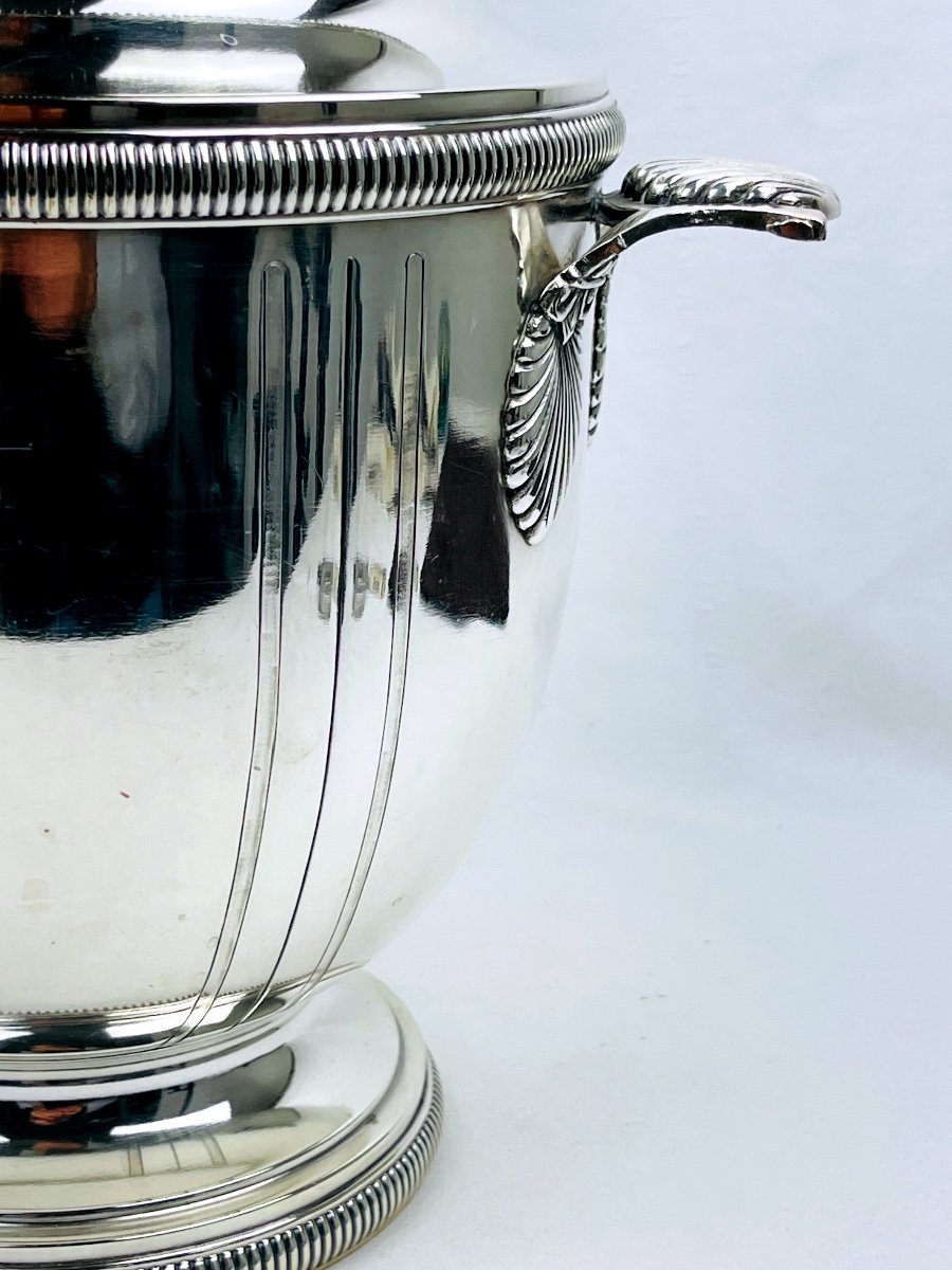 Cooler, Silver Metal Champagne Bucket By Orfèvrerie Phenix-photo-3