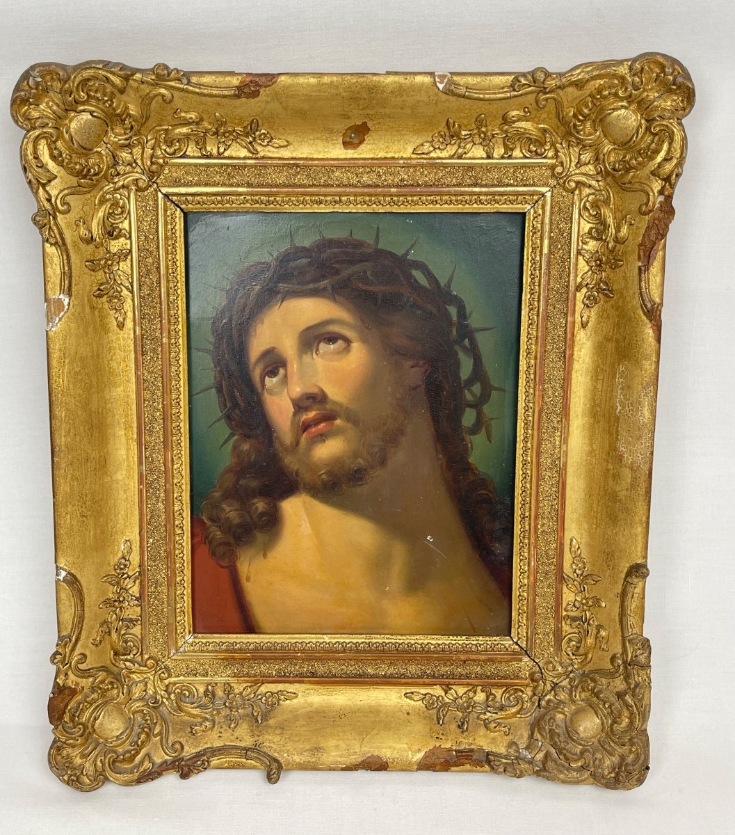 Oil On Copper After Guido Reni, Christ