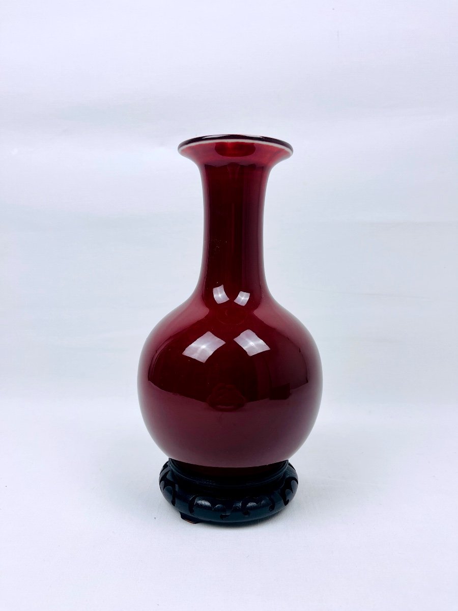 Vase En Porcelaine De Chine Sang De Boeuf