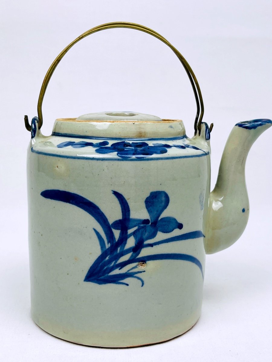 Chinese Porcelain Teapot, 19th Century-photo-1