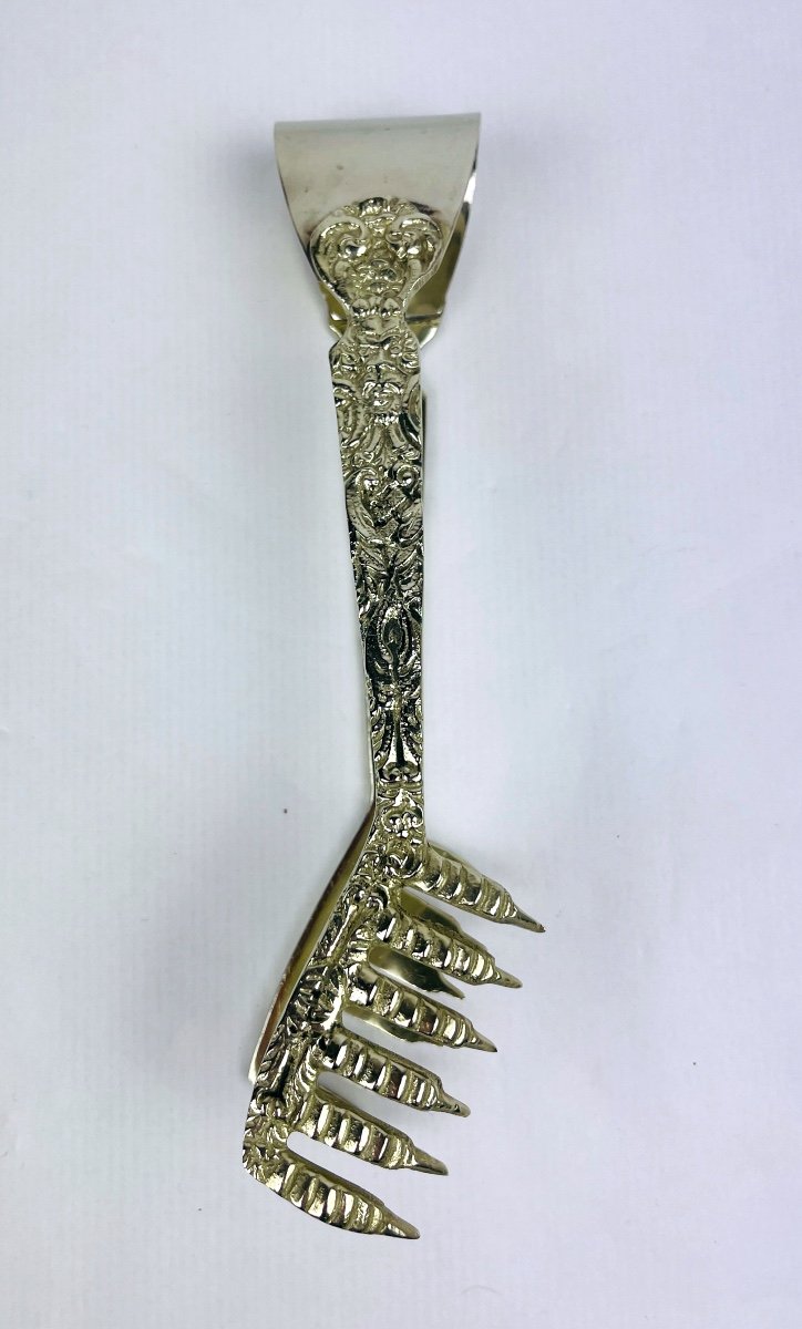 Antique Silver Plated Brass Tongs Ugo Bellini Florence