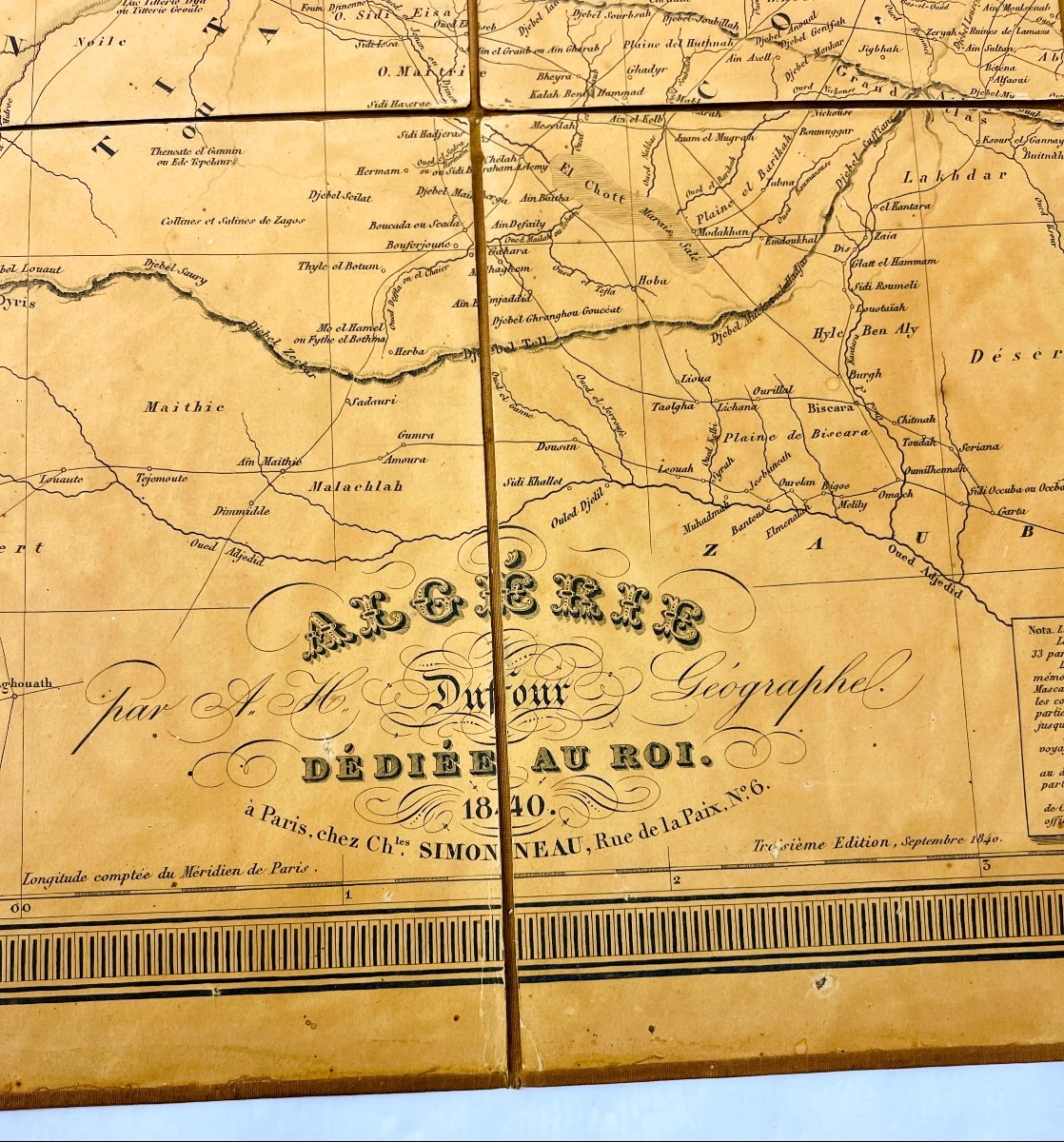 Map Of Algeria By Dufour (auguste-henri) For Charles Simonneau 1840-photo-2