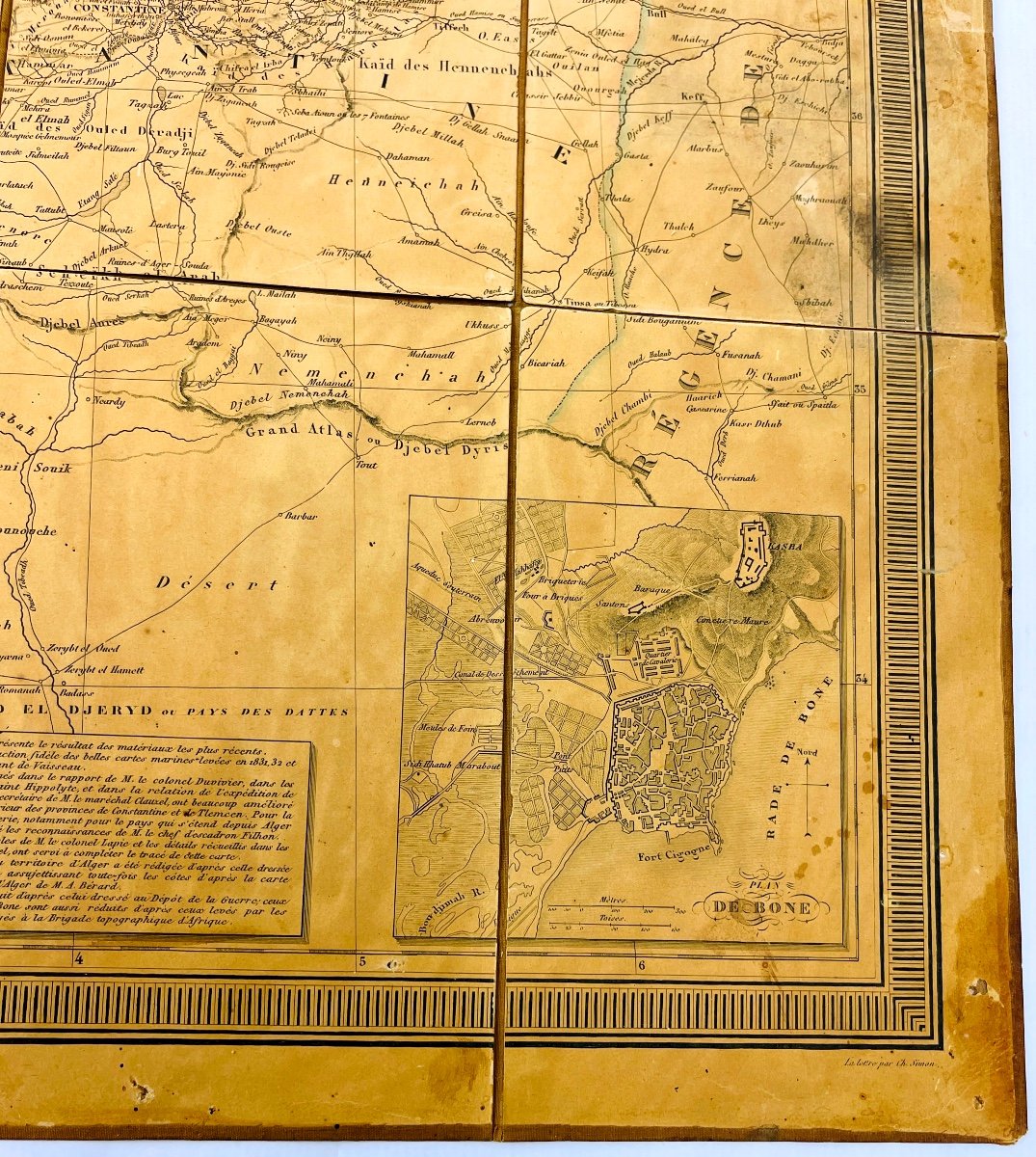 Map Of Algeria By Dufour (auguste-henri) For Charles Simonneau 1840-photo-2