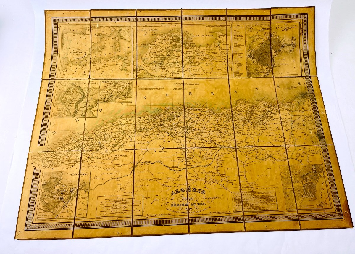 Map Of Algeria By Dufour (auguste-henri) For Charles Simonneau 1840