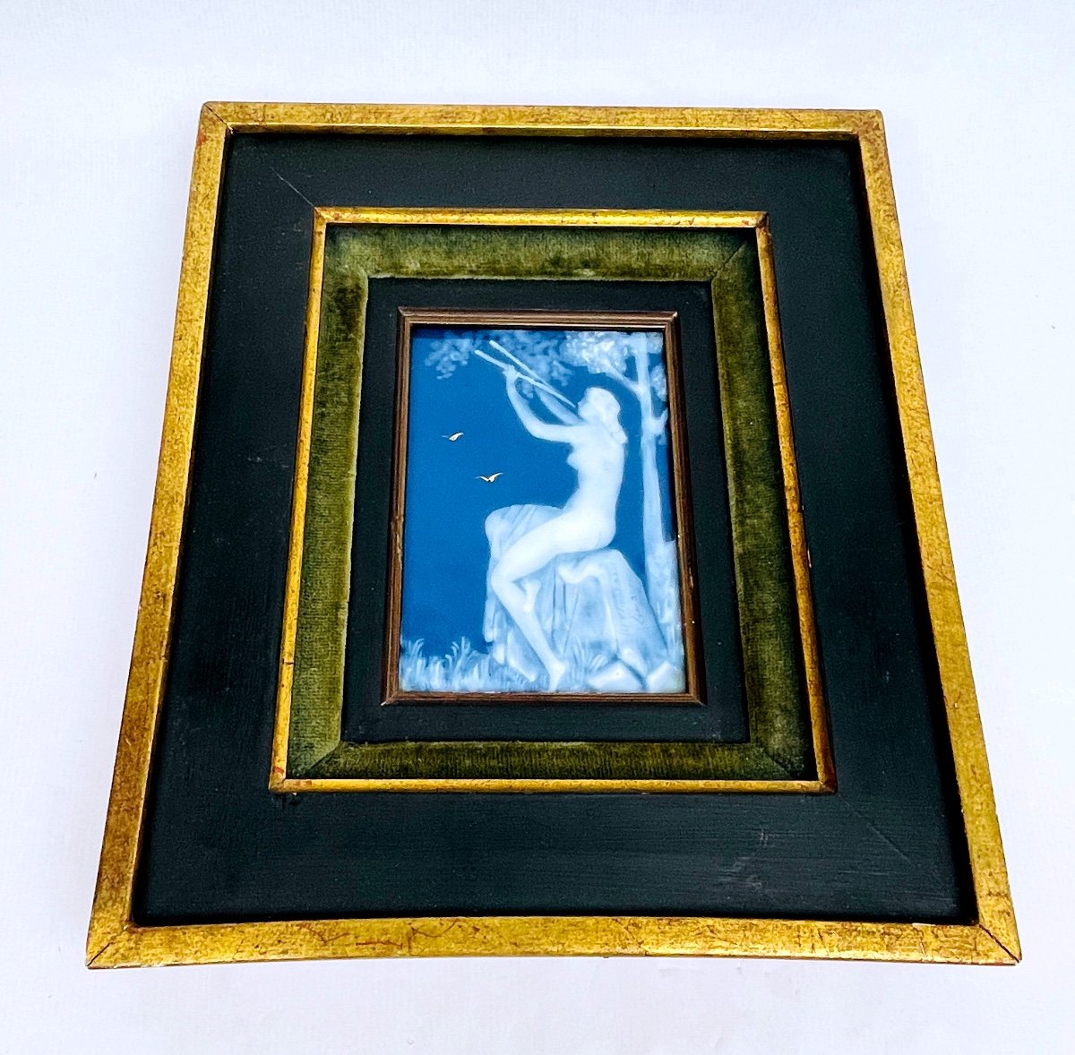 Marcel Chaufriasse Framed Porcelain Plaque-photo-2