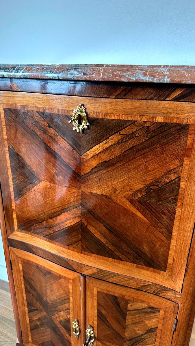 Small Marquetry Secretary From The Transition Period-photo-3