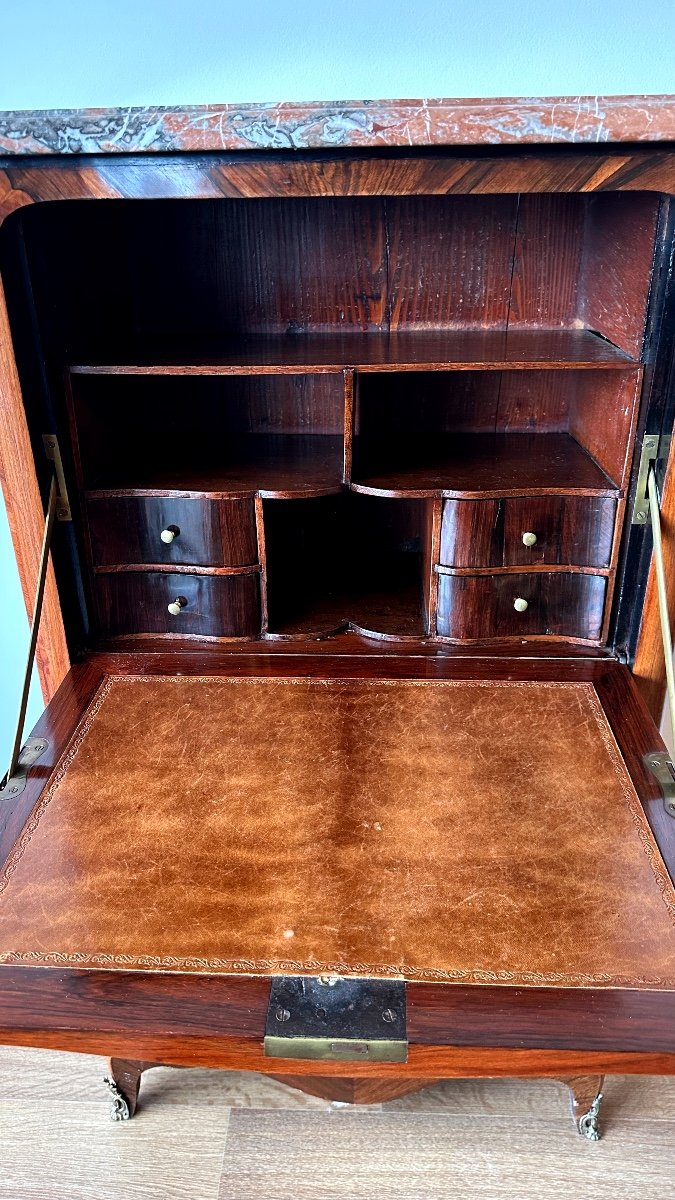 Small Marquetry Secretary From The Transition Period-photo-1