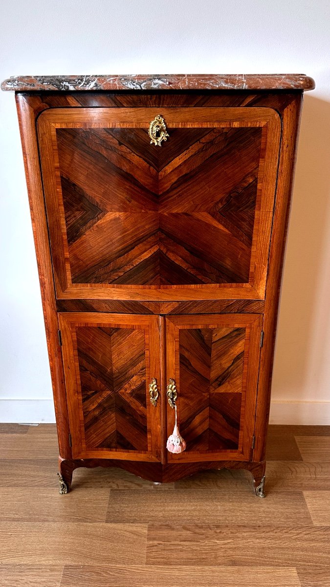 Small Marquetry Secretary From The Transition Period