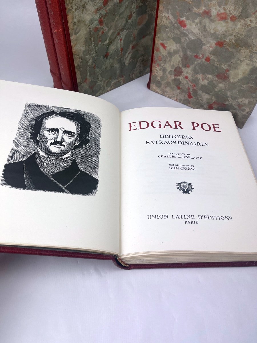 Edgar Poe, Histoires Extraordinaires,85 Bois Originaux De Jean Chieze, Union Latine 1966-photo-3