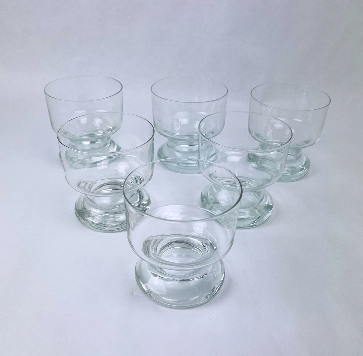 Suite De 4 Verres à Vin En Cristal Des Années 70/80