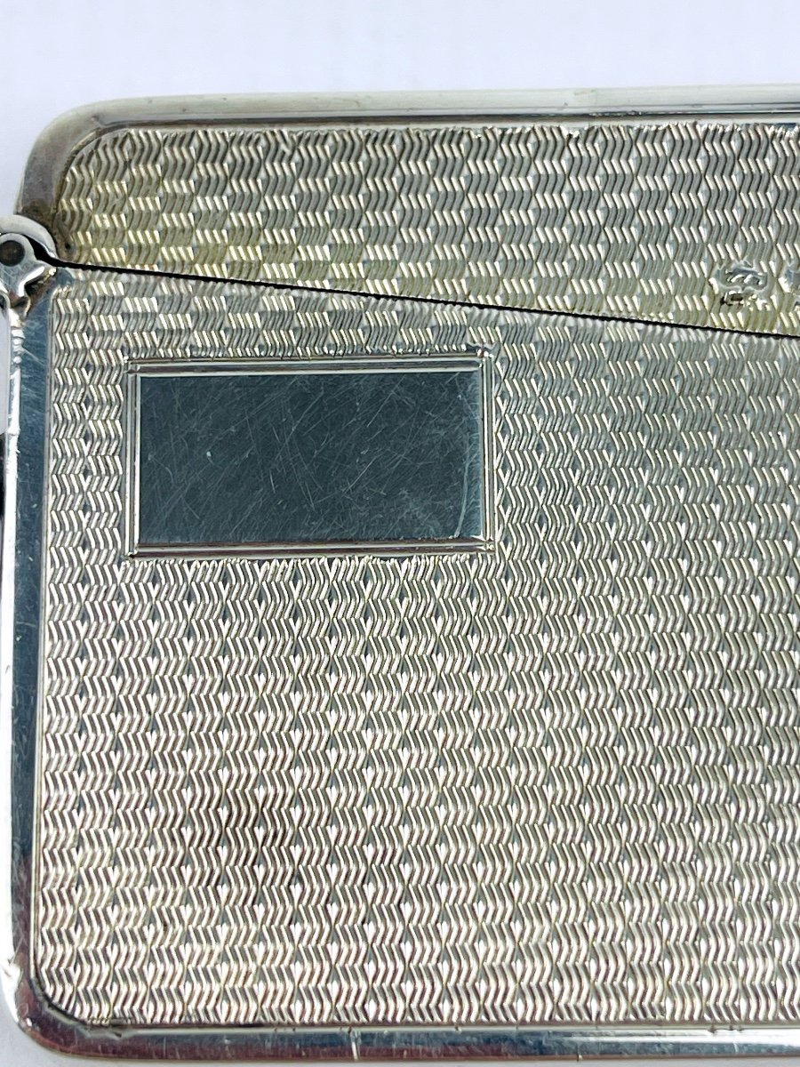 Birmingham English Silver Business Card Holder Case 1928-photo-2