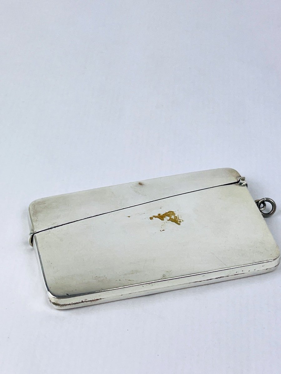 Birmingham English Silver Business Card Holder Case 1928-photo-2