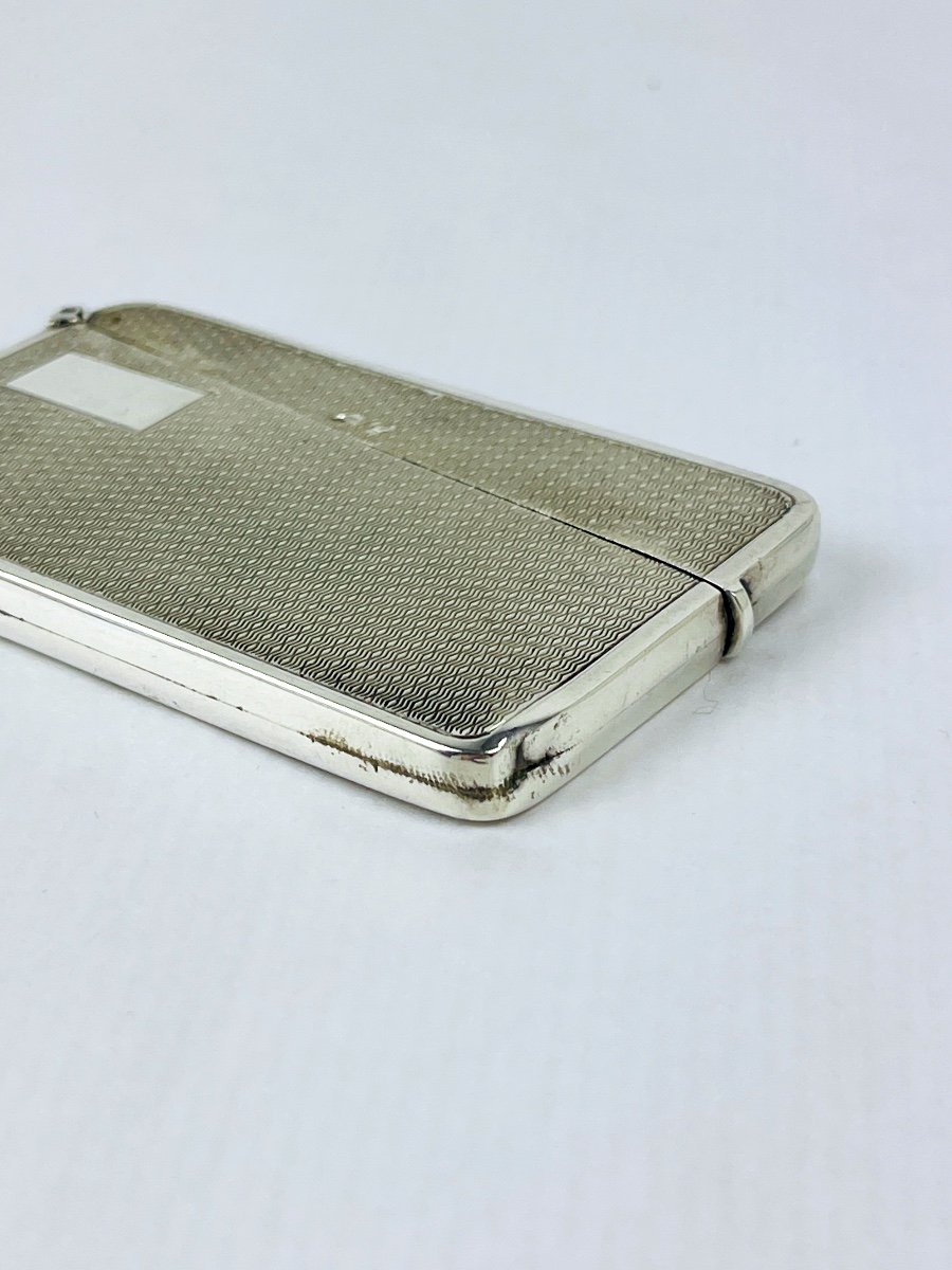 Birmingham English Silver Business Card Holder Case 1928-photo-3