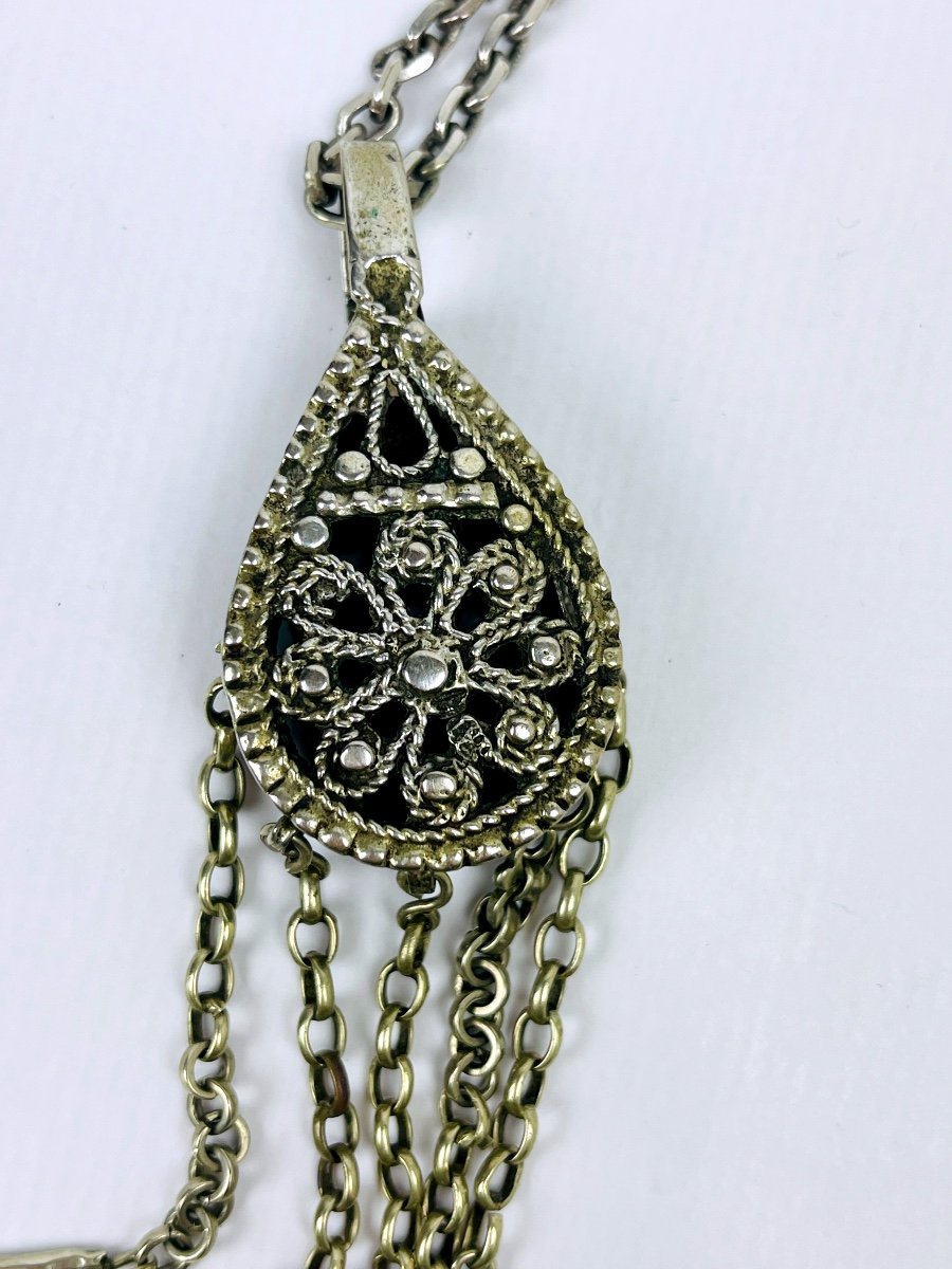 Berber Pendant, Meskia In Filigree Silver-photo-2