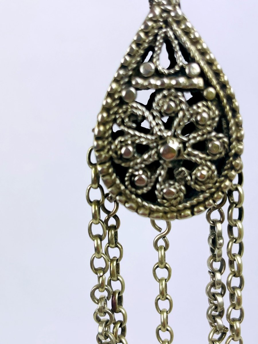 Berber Pendant, Meskia In Filigree Silver-photo-1