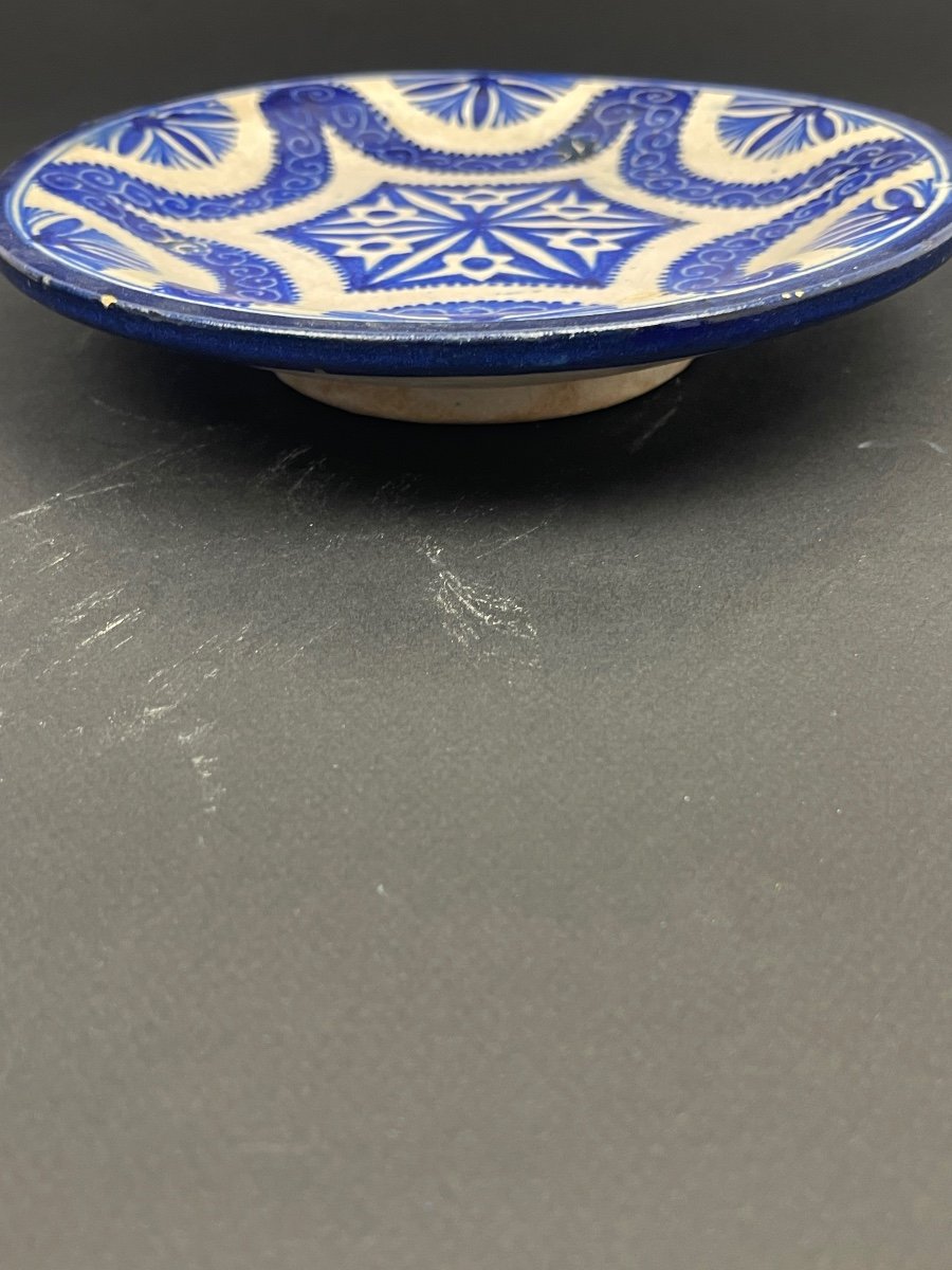 Morocco, Cup, Plate On Heel In Fez Earthenware Serghini Père 1920 No. 3-photo-4