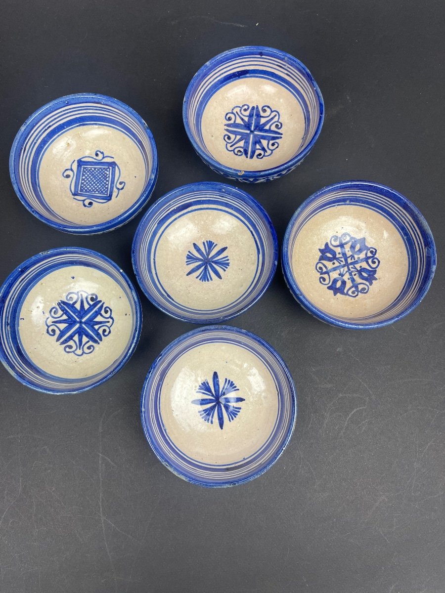 Morocco, Suite Of 6 Ceramic Bowls From Fez Serghini Père -photo-7