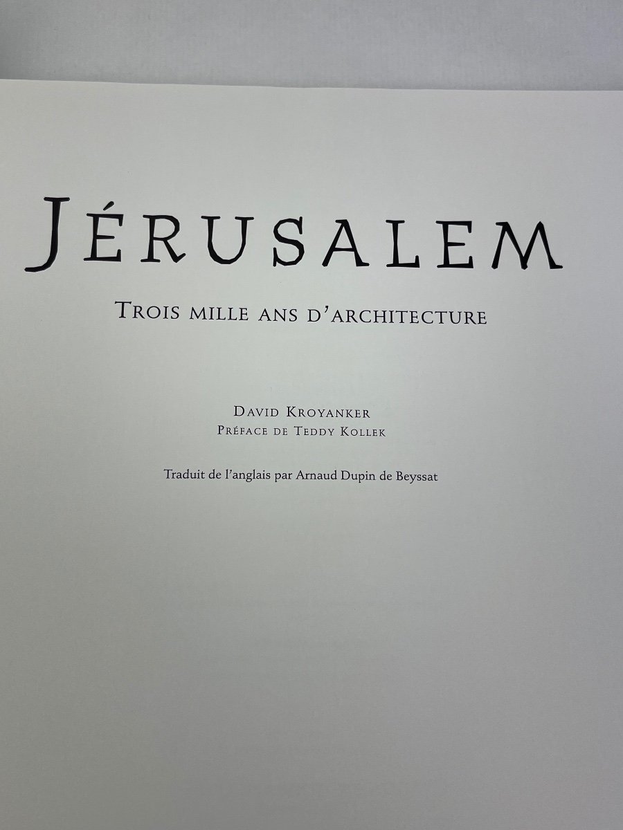 Jerusalem Three Thousand Years Of Architecture By David Kroyanker 1994-photo-3