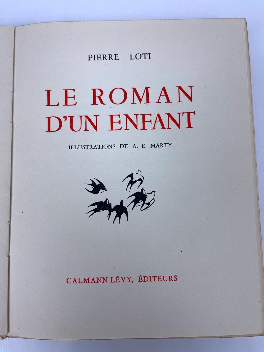 Pierre Loti Le Roman d'Un Enfant Illustrations De A._e. Marty Calmann-lévy 1936-photo-2