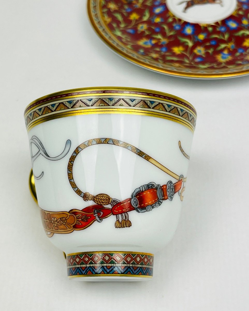 Hermès, Tasse à Café et Soucoupe En Porcelaine Cheval d'Orient N°1-photo-3