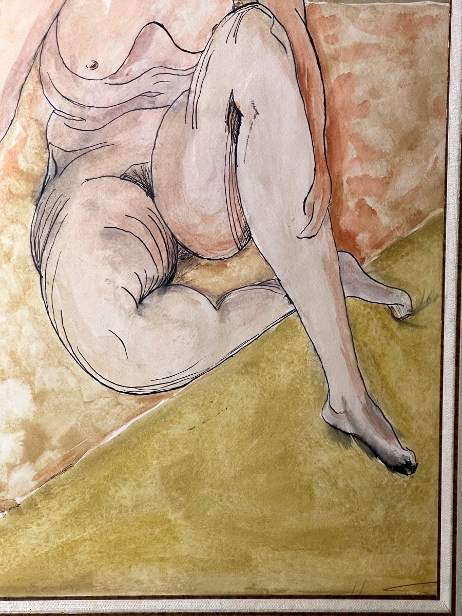 Encre Et Aquarelle, Nu Féminin-photo-1