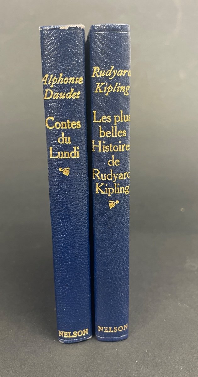 2 Little Books From Nelson Editions, Monday Tales By Alphonse Daudet And Rudyard Kipling