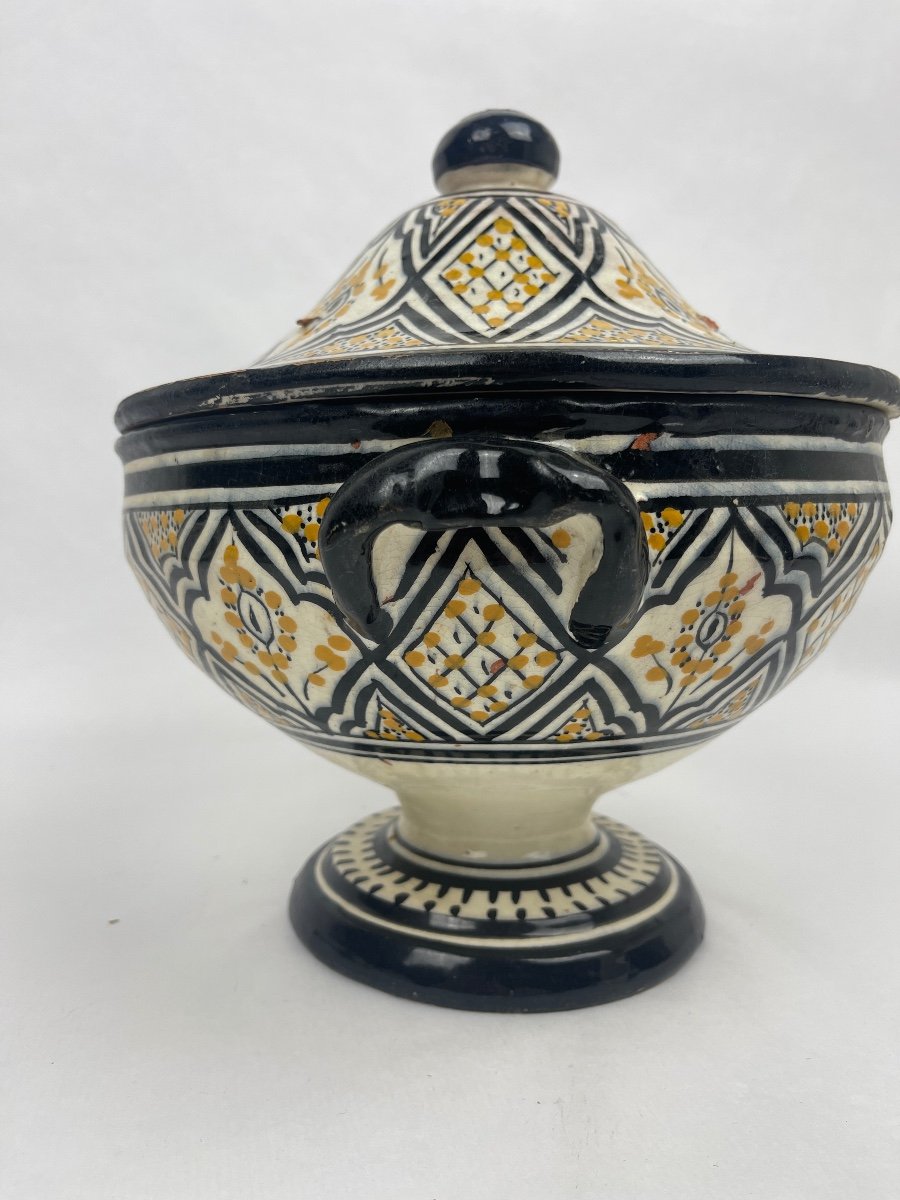 Morocco, Safi Ceramic Soup Tureen-photo-3