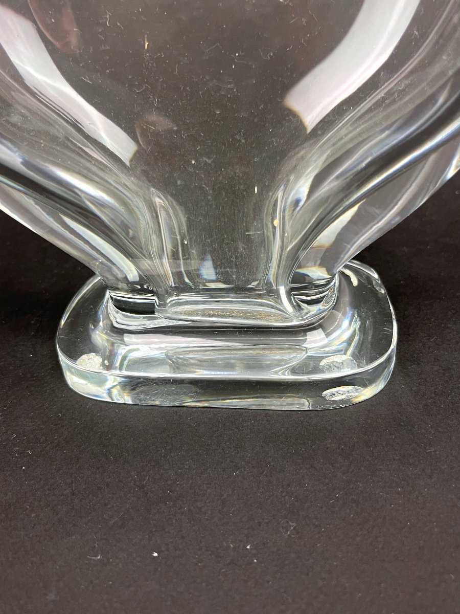 Grand Vase En Cristal De Baccarat, Forme Japonaise-photo-1