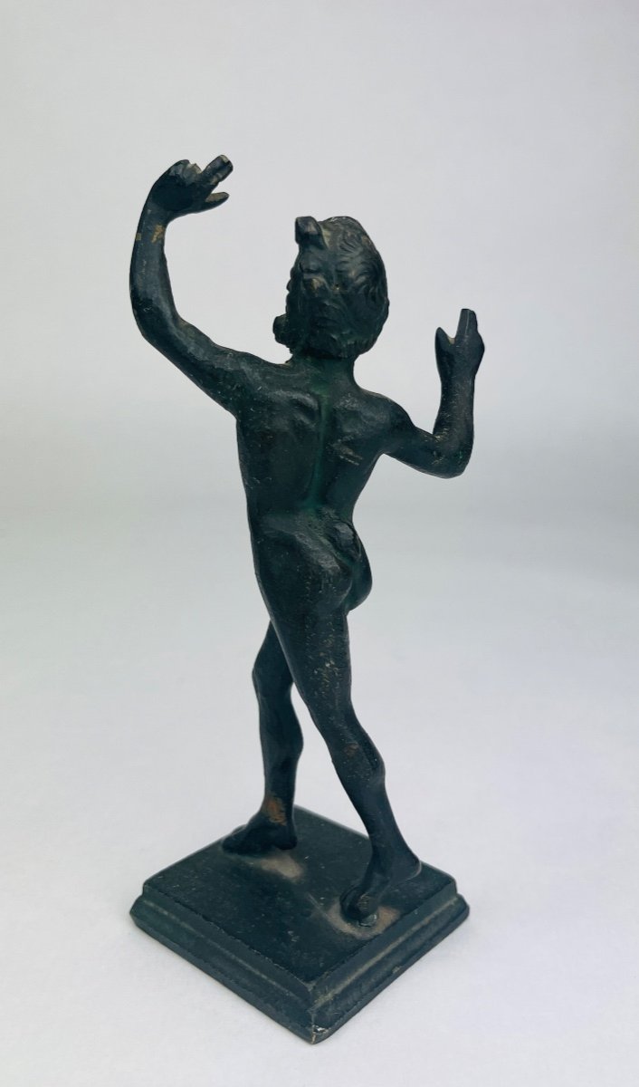 Bronze Subject, Reduction, The Dancing Faun Of Pompeii-photo-1