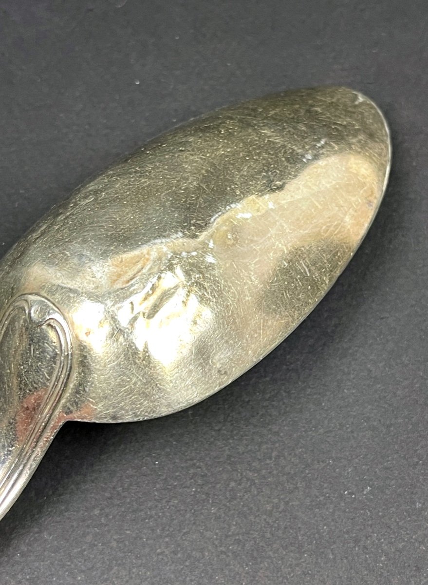 Very Large Silver Serving Spoon 1st Rooster-photo-1