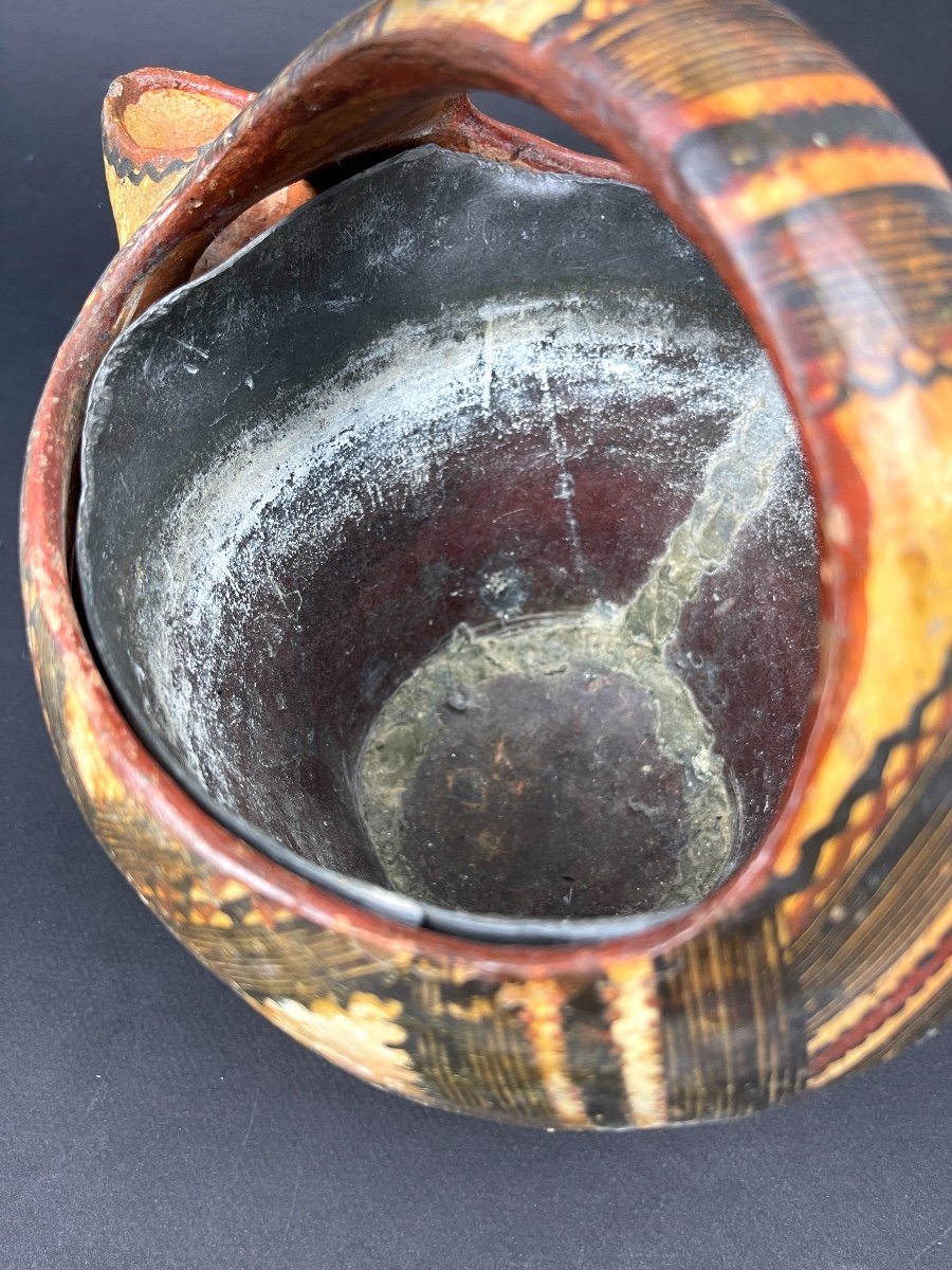 Berber Broth Pot From Kabylie In Terracotta-photo-4