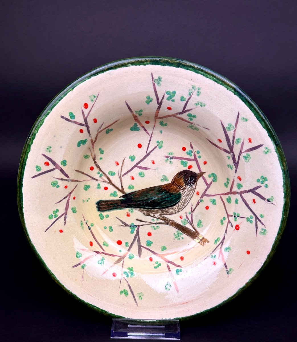 Diaz Costa Ceramic Soup Plate Bird Motif No.3