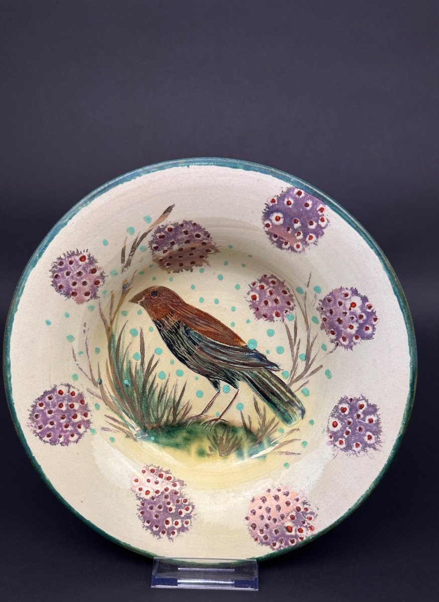 Assiette à Soupe En Céramique Diaz Costa Motif Oiseau N°4