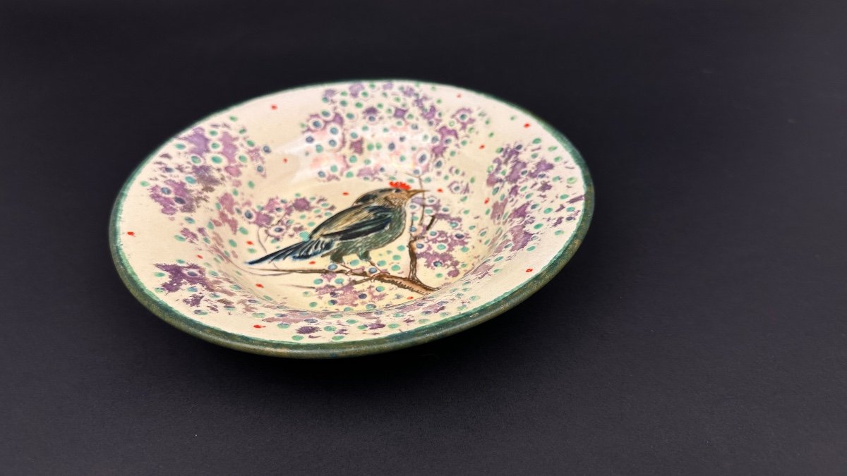 Diaz Costa Ceramic Soup Plate Bird Motif No.5-photo-2