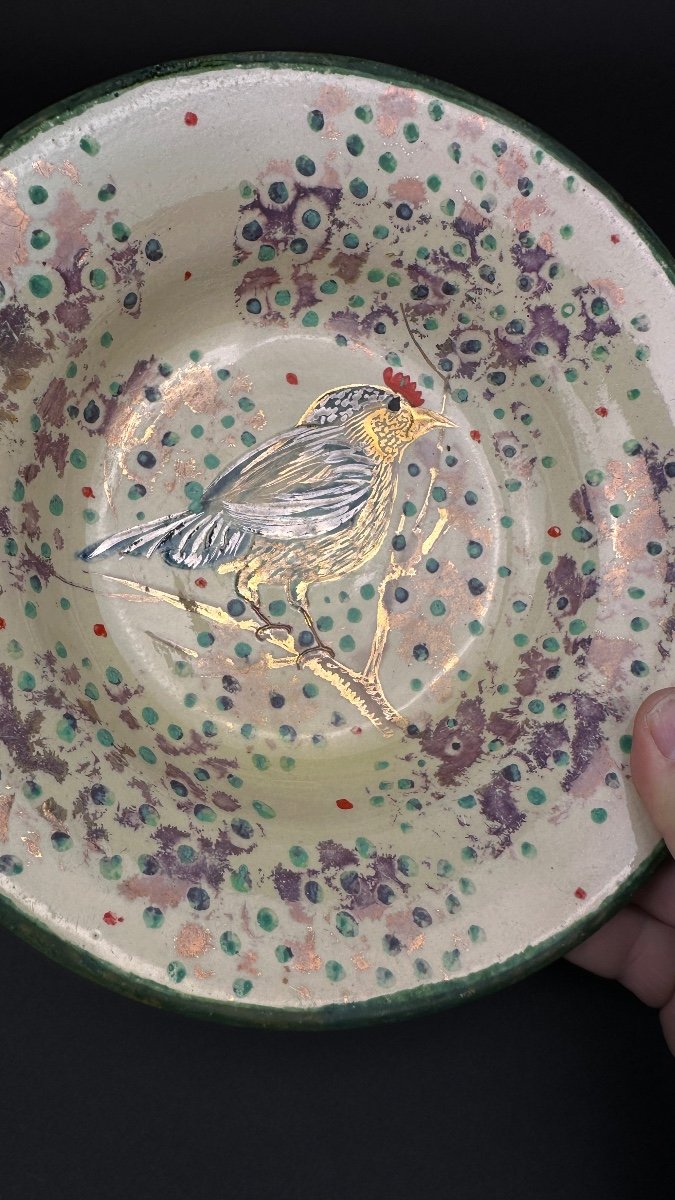 Diaz Costa Ceramic Soup Plate Bird Motif No.5-photo-4