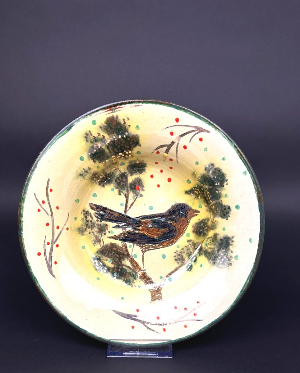 Assiette à Soupe En Céramique Diaz Costa Motif Oiseau N°6