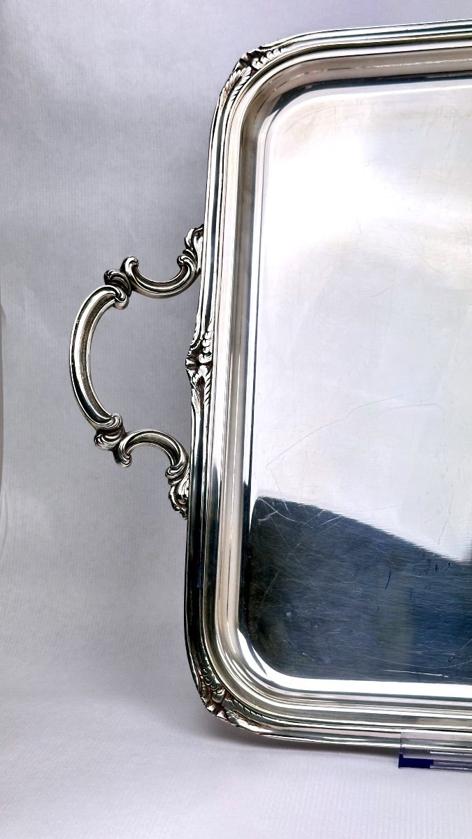 Udner Silver Metal Serving Tray -photo-2