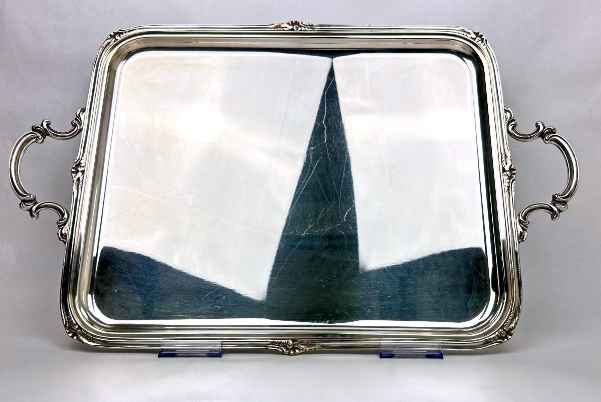 Udner Silver Metal Serving Tray 