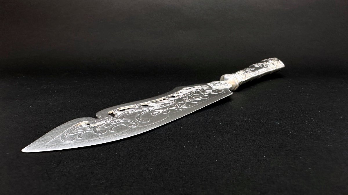 Fish Or Cake Serving Knife With Silver Handle -photo-3