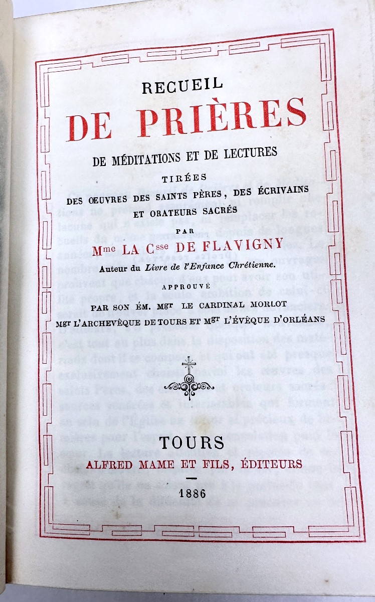 Collection Of Prayers, Meditations And Readings By Madame La Comtesse De Flavigny, A. Mame 1886-photo-3