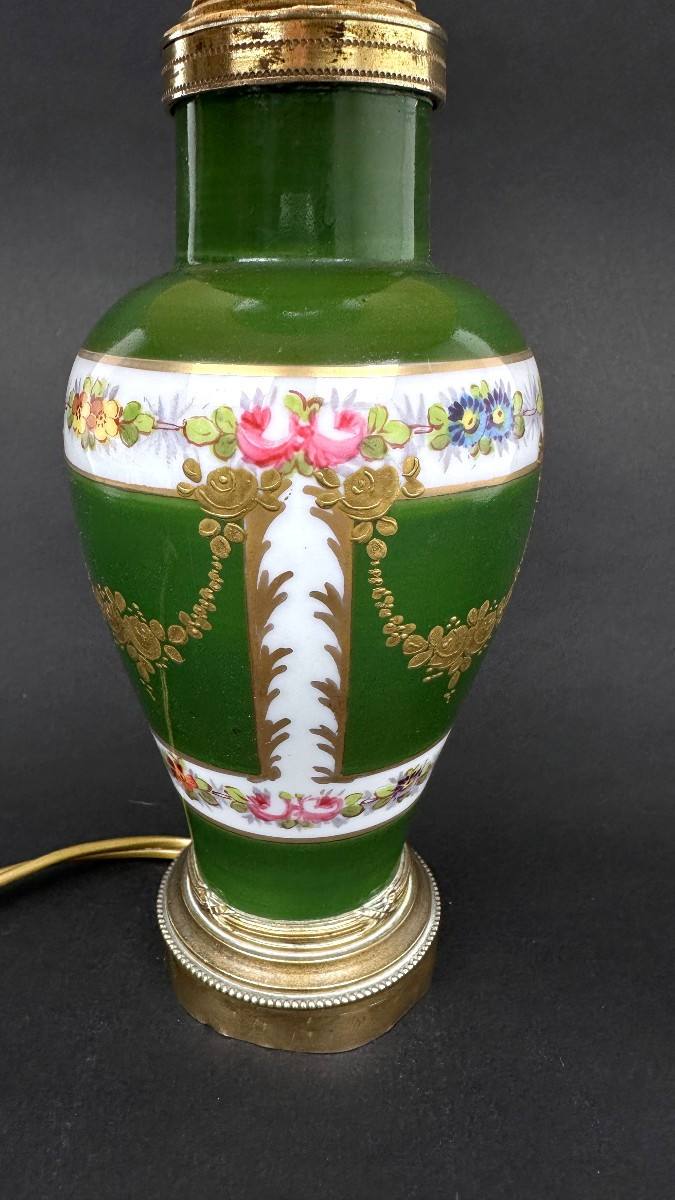 Small Porcelain Lamp, Limoges Or Sèvres-photo-3