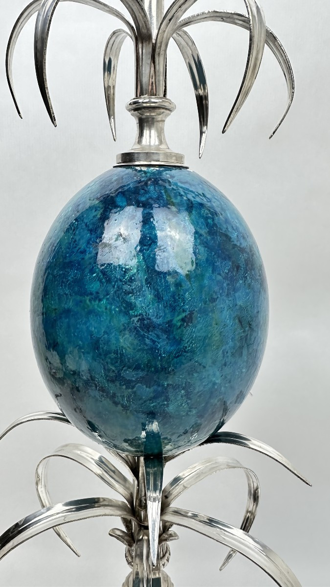 Blue Egg Lamp (resin) Maison Charles 70s-photo-2