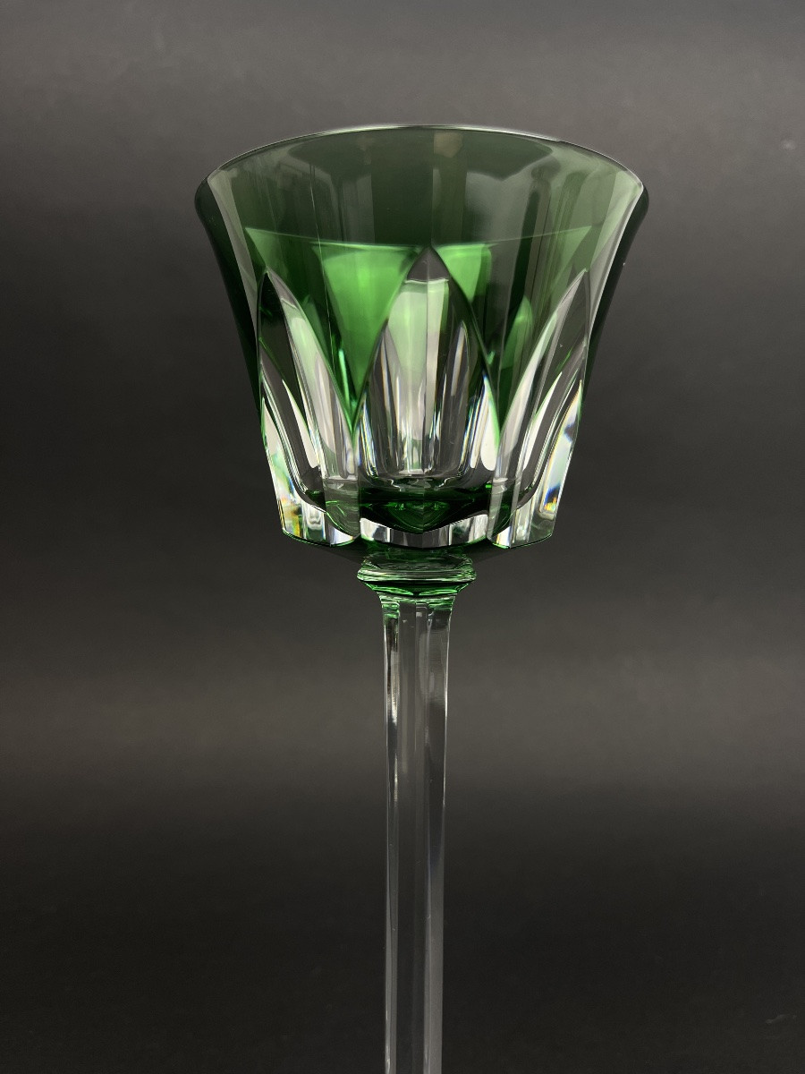 Baccarat, 2 Verres à Vin Du Rhin, Roemers Modèle Polignac-photo-1