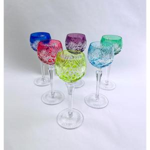 Set Of 6 Nachtmann Rhine Wine Glasses, Roemers