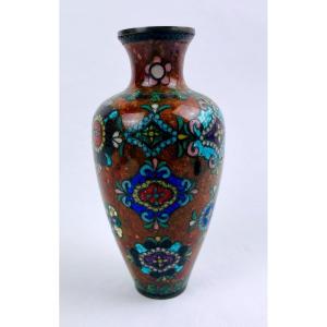 Meiping Shaped Vase In Cloisonne Enamels