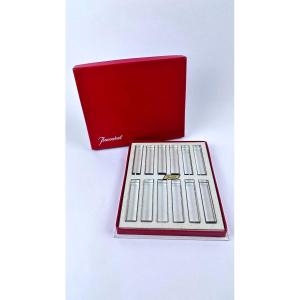 Coffret De 12 Porte-couteaux En Cristal De Baccarat